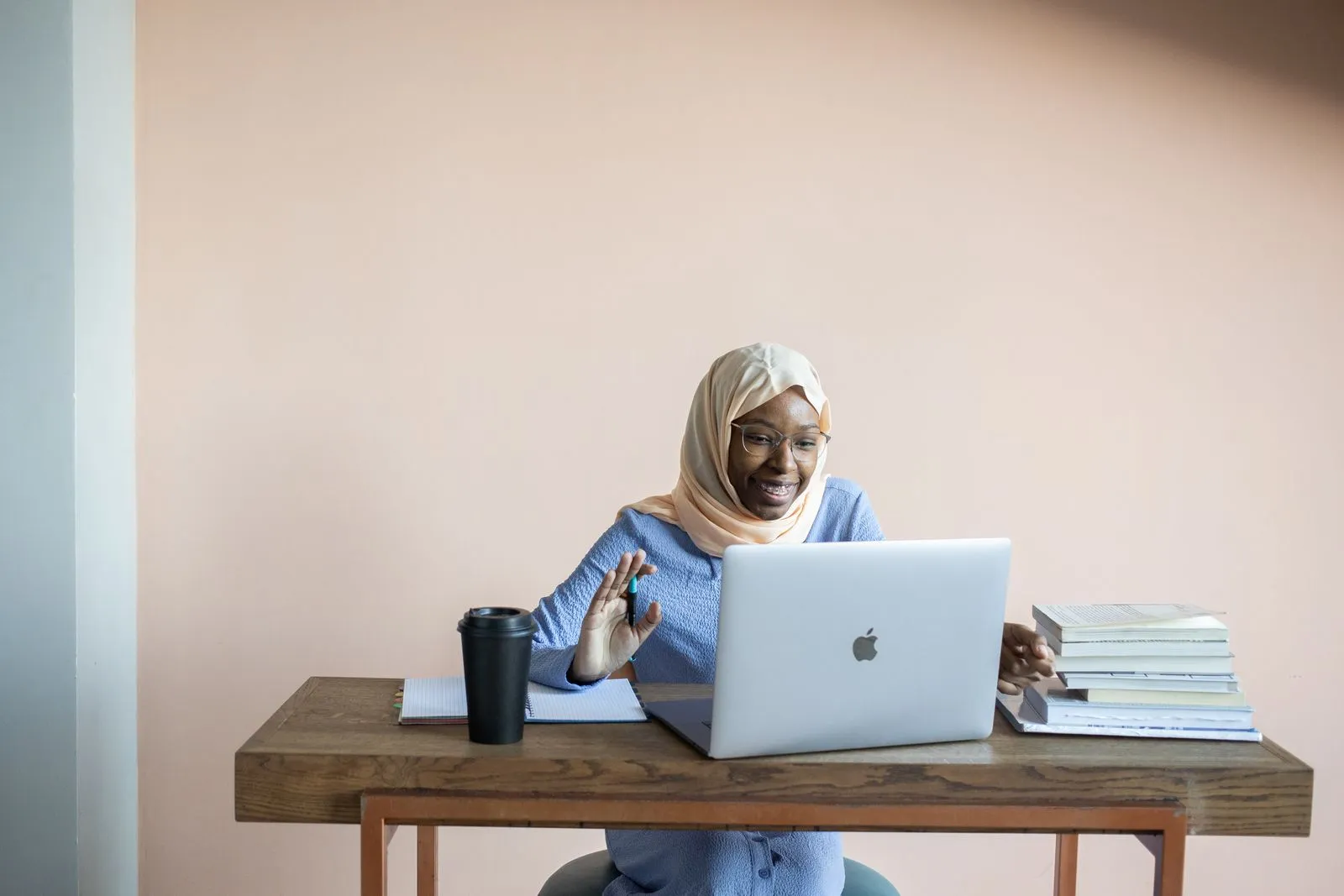 A professional working at a desk